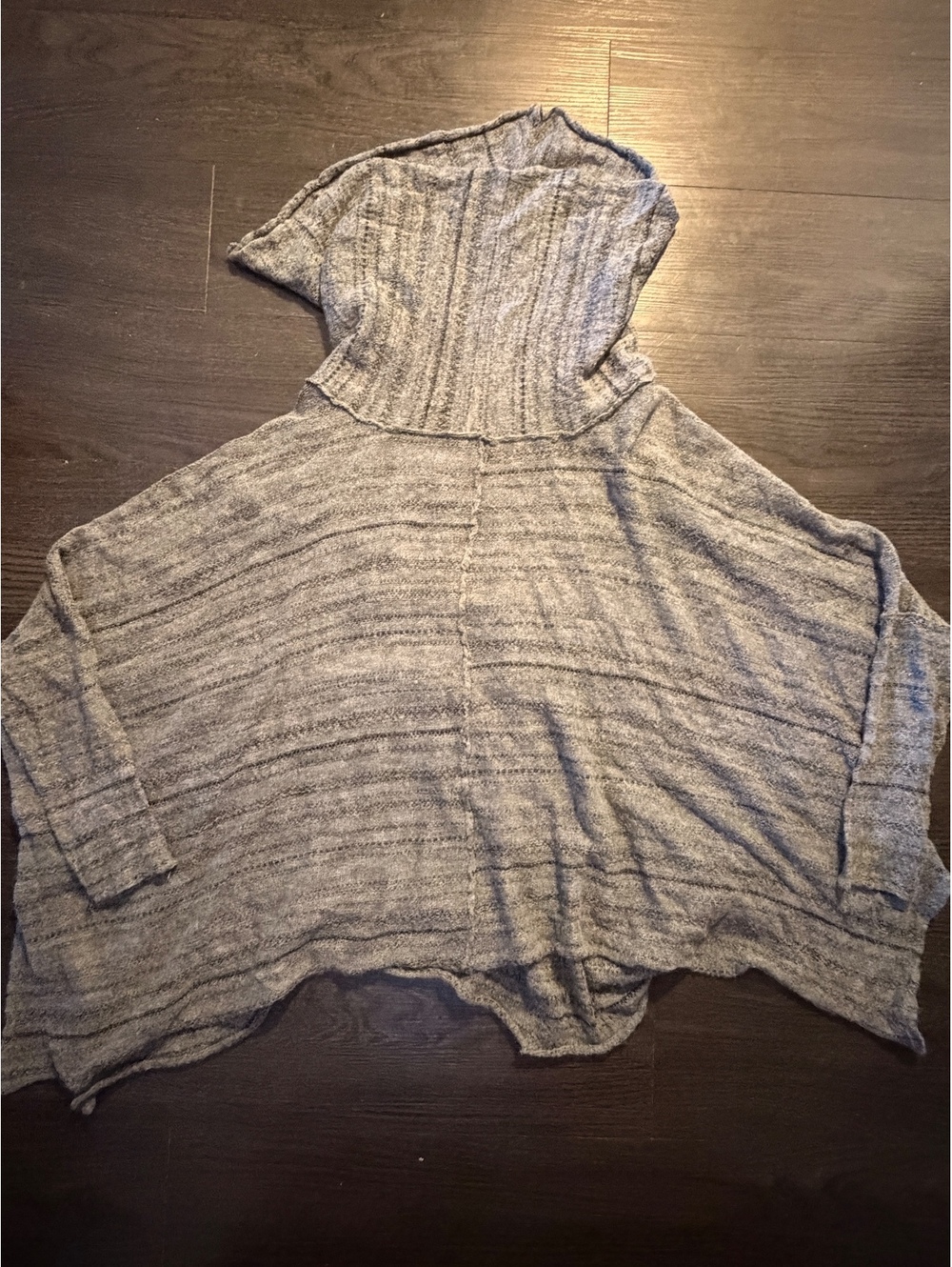 Free People Banana Split Cowl Neck Poncho Sweater S